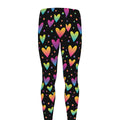 Colorful Heart Pattern Print Men's Leggings