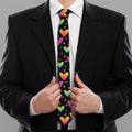 Colorful Heart Pattern Print Necktie