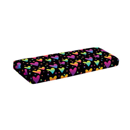Colorful Heart Pattern Print Piano Keyboard Cover