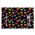 Colorful Heart Pattern Print Placemat