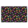 Colorful Heart Pattern Print Polyester Doormat