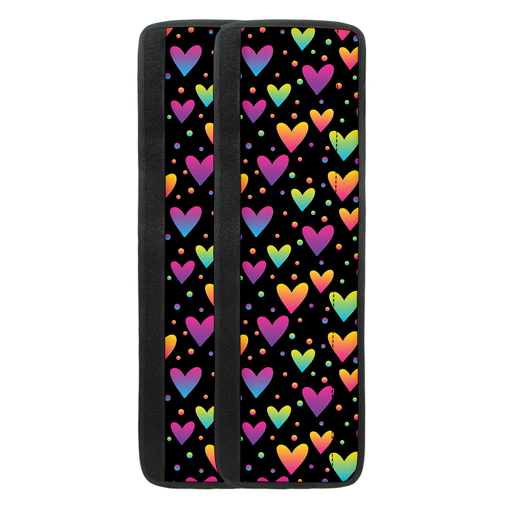Colorful Heart Pattern Print Refrigerator Handle Covers