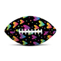 Colorful Heart Pattern Print Rugby Ball