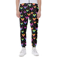 Colorful Heart Pattern Print Joggers