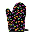 Colorful Heart Pattern Print Single Oven Mitt