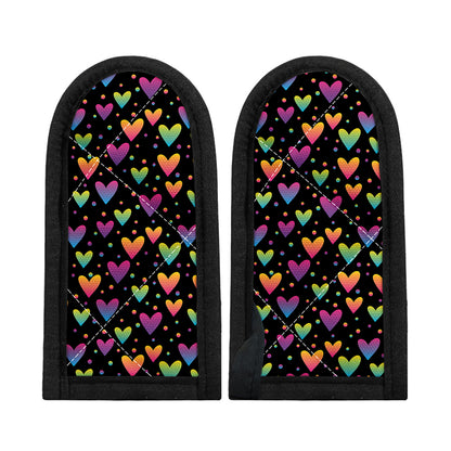 Colorful Heart Pattern Print Skillet Handle Cover