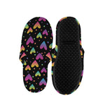 Colorful Heart Pattern Print Slippers