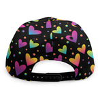 Colorful Heart Pattern Print Snapback Cap
