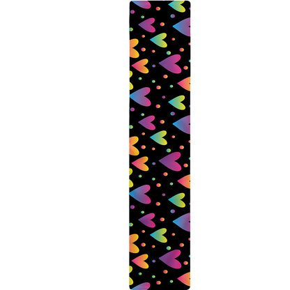 Colorful Heart Pattern Print Table Runner