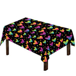 Colorful Heart Pattern Print Tablecloth