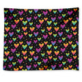 Colorful Heart Pattern Print Tapestry