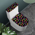 Colorful Heart Pattern Print Toilet Lid And Tank Cover Set