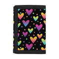 Colorful Heart Pattern Print Trifold Wallet