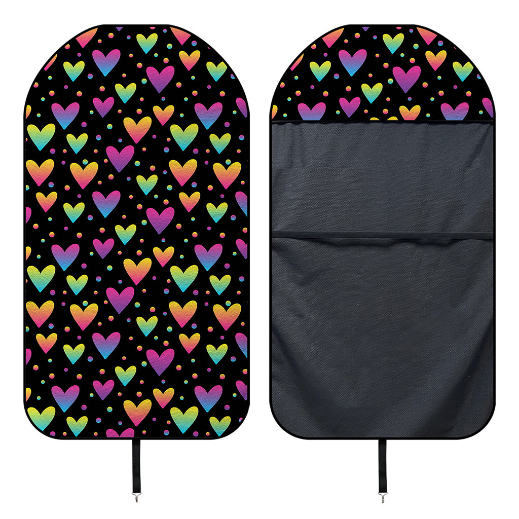 Colorful Heart Pattern Print Waterproof Car Seat Cover