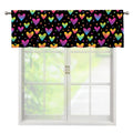 Colorful Heart Pattern Print Window Valance