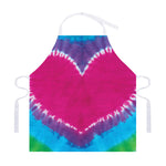 Colorful Heart Tie Dye Print Adjustable Apron