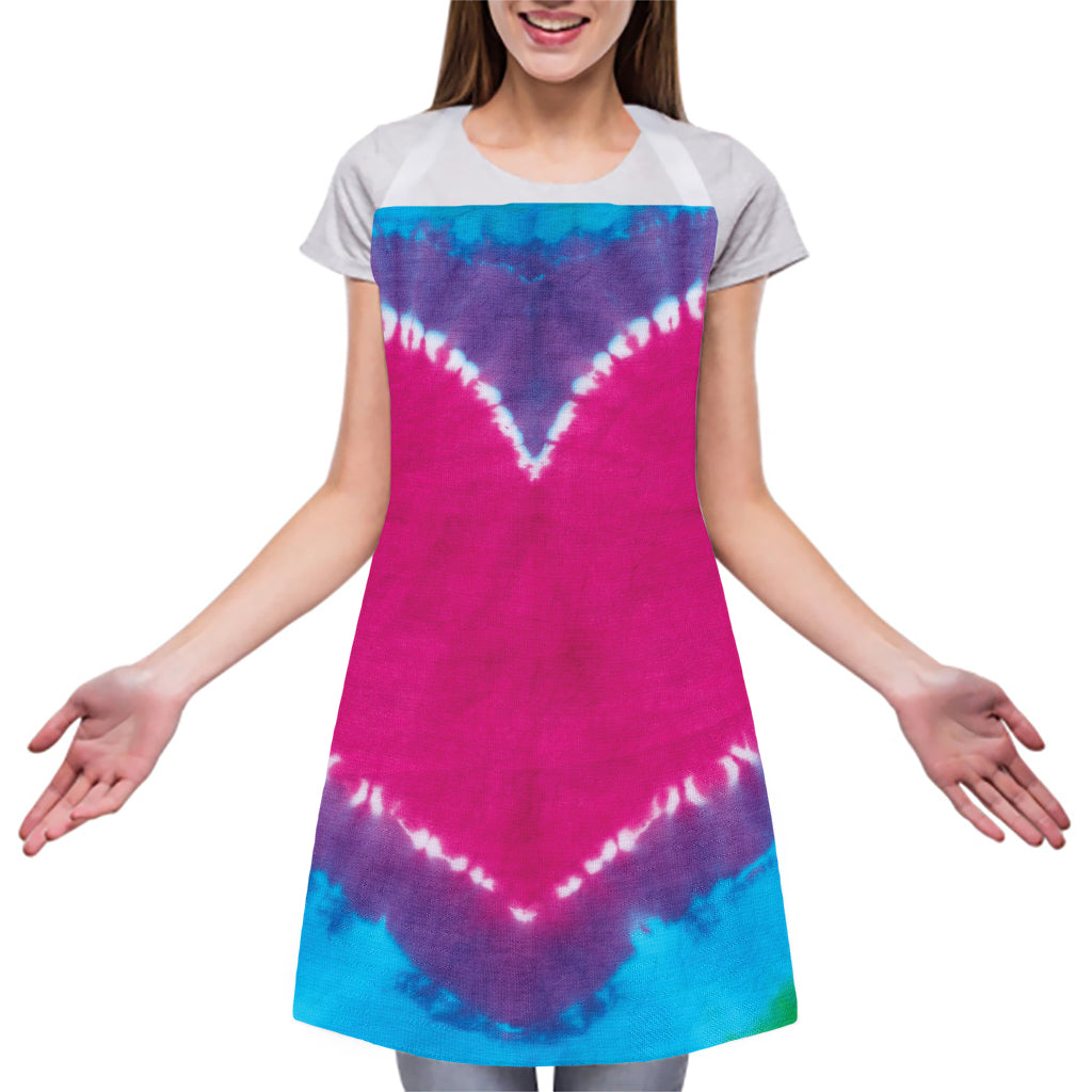 Colorful Heart Tie Dye Print Adjustable Apron