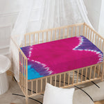 Colorful Heart Tie Dye Print Baby Crib Sheet
