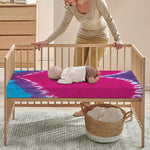 Colorful Heart Tie Dye Print Baby Crib Sheet