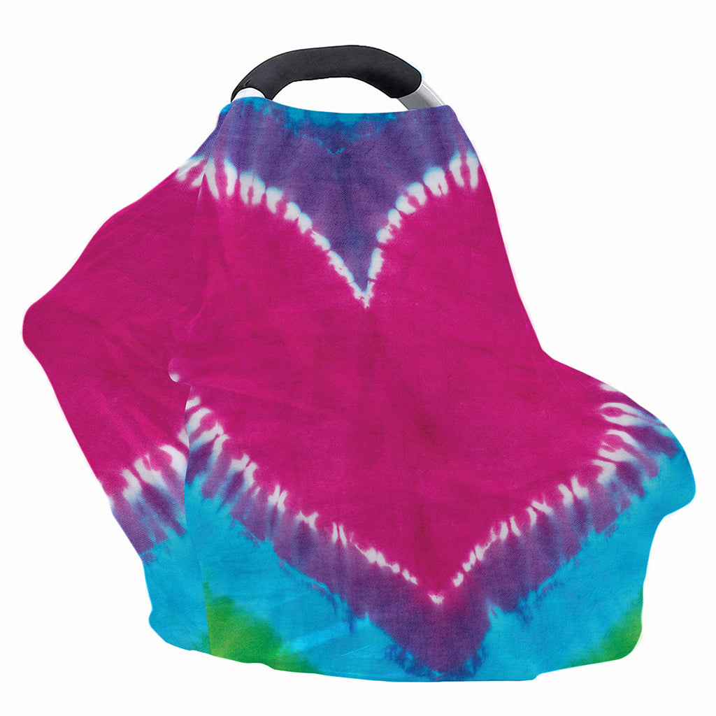 Colorful Heart Tie Dye Print Baby Seat Cover