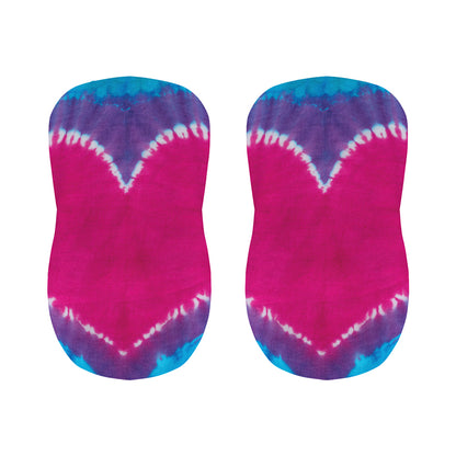 Colorful Heart Tie Dye Print Bar Stool Covers