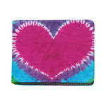 Colorful Heart Tie Dye Print Bifold Wallet