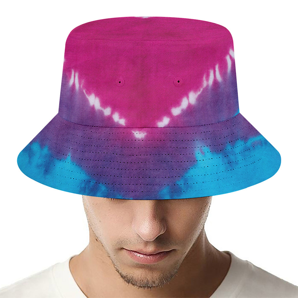 Colorful Heart Tie Dye Print Bucket Hat