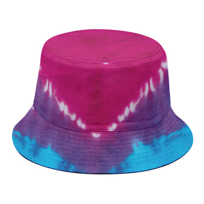 Colorful Heart Tie Dye Print Bucket Hat