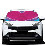 Colorful Heart Tie Dye Print Car Windshield Snow Cover