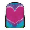 Colorful Heart Tie Dye Print Casual Backpack