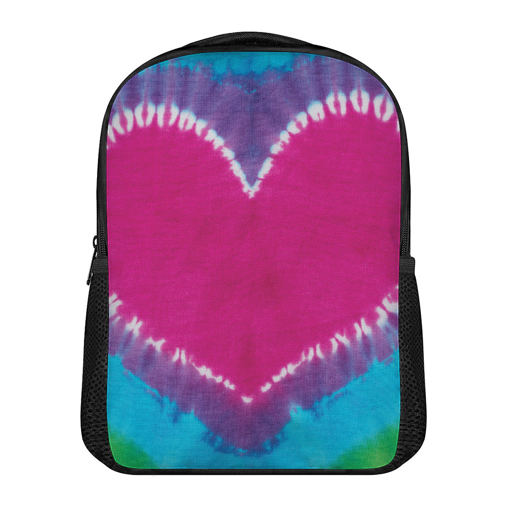 Colorful Heart Tie Dye Print Casual Backpack