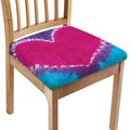 Colorful Heart Tie Dye Print Chair Cushion Cover