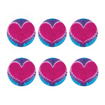 Colorful Heart Tie Dye Print Coaster Set