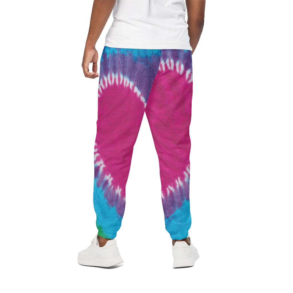 Colorful Heart Tie Dye Print Cotton Pants