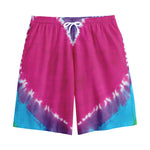 Colorful Heart Tie Dye Print Cotton Shorts