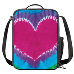 Colorful Heart Tie Dye Print Crossbody Lunch Bag