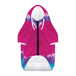 Colorful Heart Tie Dye Print Dog Zip Up Hoodie
