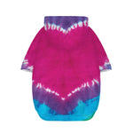 Colorful Heart Tie Dye Print Dog Zip Up Hoodie