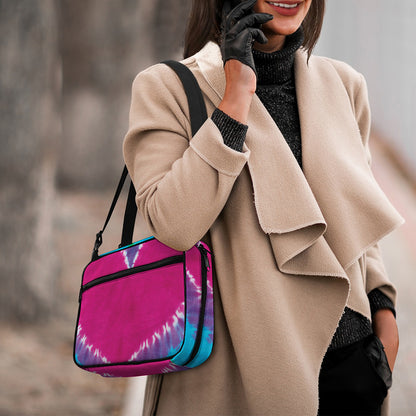 Colorful Heart Tie Dye Print Double Strap Bible Bag