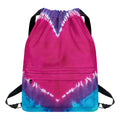 Colorful Heart Tie Dye Print Drawstring Backpack