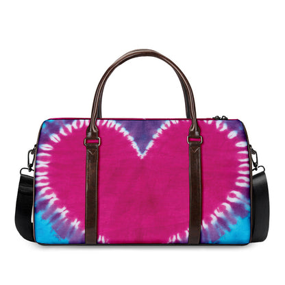 Colorful Heart Tie Dye Print Duffle Bag
