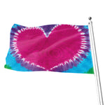 Colorful Heart Tie Dye Print Flag