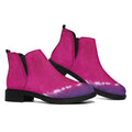 Colorful Heart Tie Dye Print Flat Ankle Boots