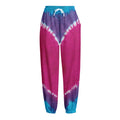 Colorful Heart Tie Dye Print Fleece Lined Knit Pants