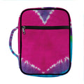 Colorful Heart Tie Dye Print Front Pocket Bible Bag