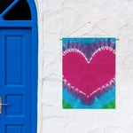 Colorful Heart Tie Dye Print Garden Flag