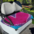 Colorful Heart Tie Dye Print Golf Cart Seat Cover