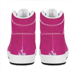 Colorful Heart Tie Dye Print High Top Leather Sneakers