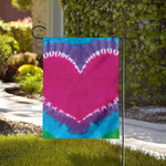 Colorful Heart Tie Dye Print House Flag