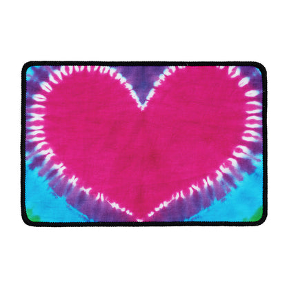 Colorful Heart Tie Dye Print Kitchen Mat